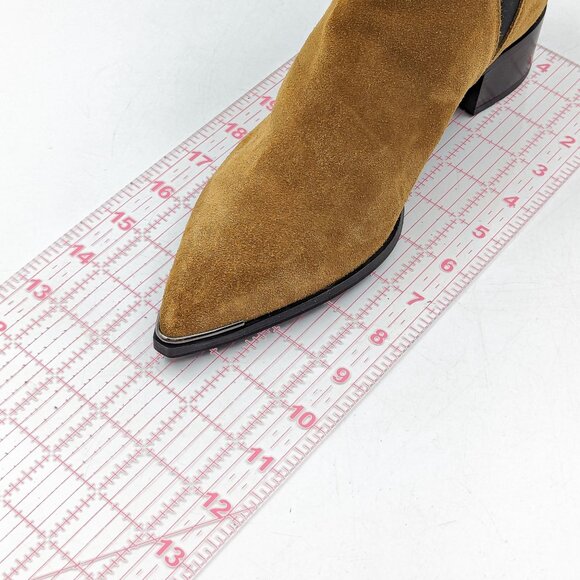 Acne Studios Women Jensen Suede Western Chelsea Point Toe Boots 7.5US EUR38 - Picture 7 of 12